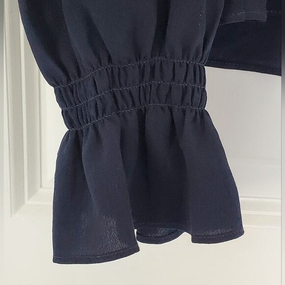 French Connection Blouse | Size 6 | Balloon Sleeve, Babydoll, Puff Shoulder Top - Picture 4 of 9